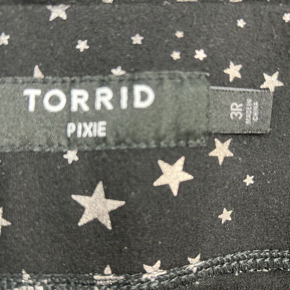 Torrid Pixie Ponte Knit Stretch Pull on Pants Metallic Stars Black Size 3R (3X) - Picture 7 of 16